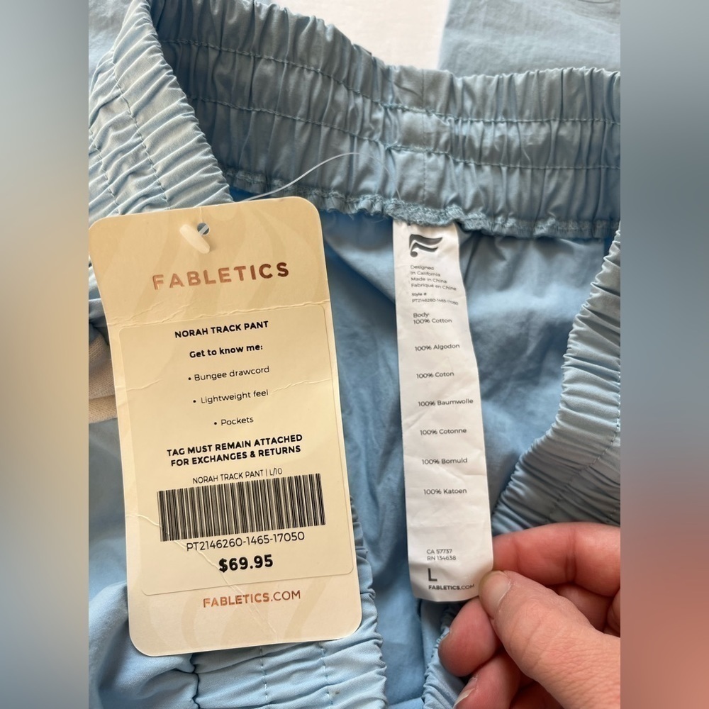 Fabletics Norah Track Pant Size Large New with Defects Blue - Picture 4 of 10